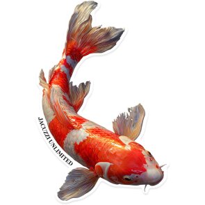 Jacuzzi Unlimited Koi Sticker 6"