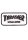 Thrasher  Logo Patch white black