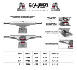 Caliber The Standard Achsen Set Raw 8"