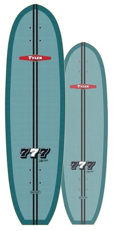 Carver Skateboards Tyler 777 Surfskate Deck 36.5