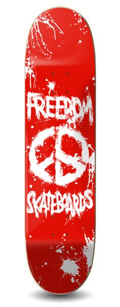 Freedom Skateboards Peace Paint Deck red