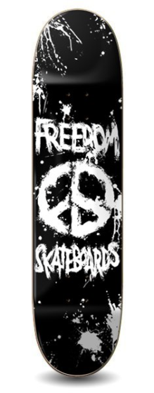Freedom Skateboards Peace Paint Deck black