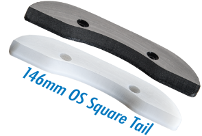 Seismic SKID PLATES 146mm Old School Square Tail White