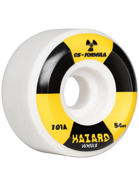 Hazard Wheels Radio Active CS: Conical White Wheels 54mm 101a