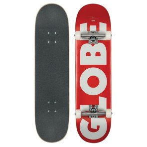 Globe G0 Fubar Red/White Skateboard complete 8.25"