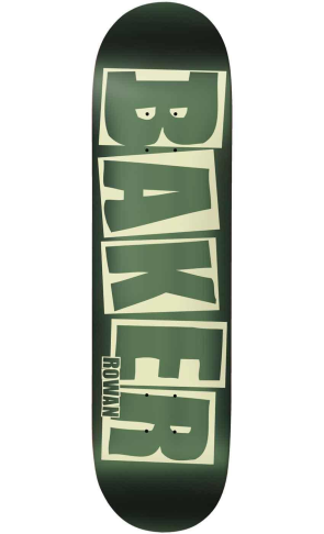Baker Skateboards Rowan Brand Logo Green Foil deck 8