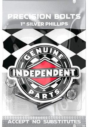Independent Hardware phillips 1" silver/black