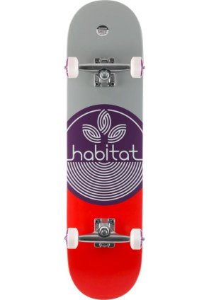 Habitat Leaf Dot Purple Komplett Skateboard 8"