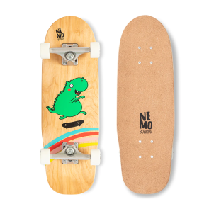 Nemo boards Mari Dino cork softgrip kids skateboard...