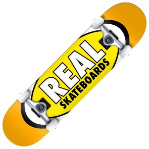 Real Skateboards Classic Oval Small Yellow Komplett...