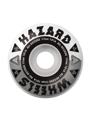 Hazard Wheels Melt Down - Radial White/Silver Wheels 58mm...
