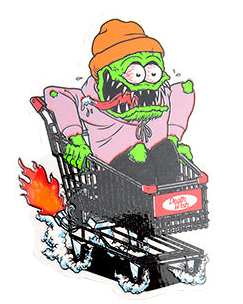 Deathwish Skateboards Creeps Shopping Cart Sticker