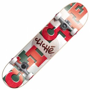 Cliche Uppercase FP Red/White Skateboard 7.875"