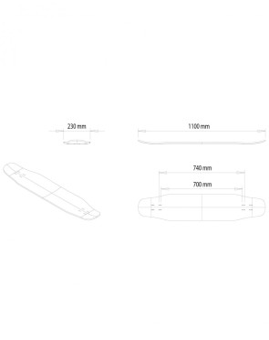 Alternative Longboards Egret Libra Deck Medium