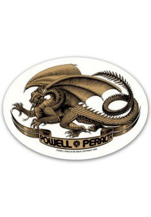 Powell & Peralta Oval Dragon sticker 5 gold