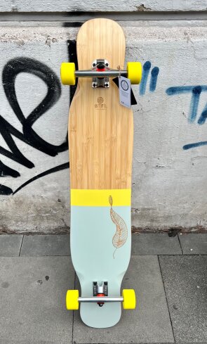 BTFL Longboards Nora Dancer Chrome/Yellow Complete Longboard 45"