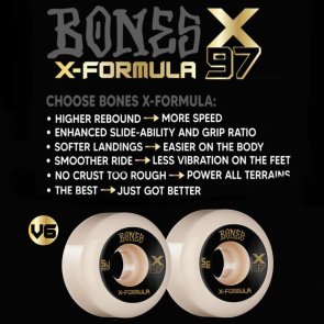 Bones wheels X-Formula X-Ninety-Seven V6 Wide-Cut 56mm 97a