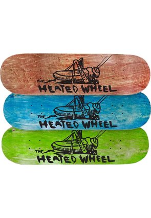 The Heated wheel Skateboards Grass-hopper team deck...