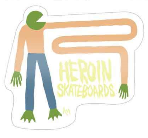 Heroin Skateboards Aaron Wilson Papillon Sticker