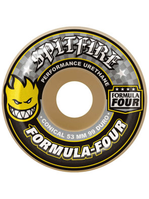 Spitfire Formula 4 Conical Yellow Wheels 53mm 99a