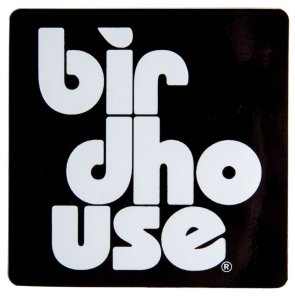 Birdhouse Skateboards stacked sticker black/white 3"