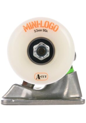 Mini Logo truck + wheels set silver polished 7.13"
