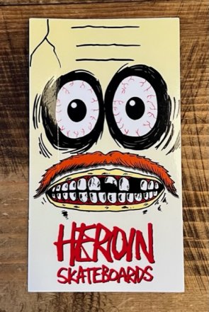 Heroin Skateboards bail gun gary sticker