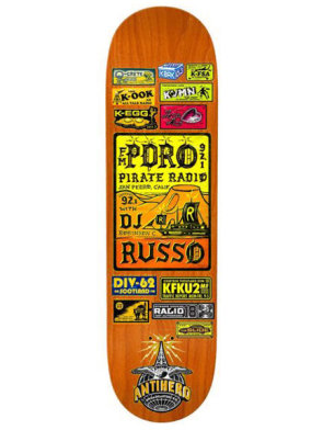 Anti Hero Skateboards Russo Broadcasting deck 8.38"
