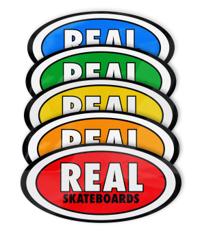 Real Skateboards Staple Oval Sticker small 4&quot;