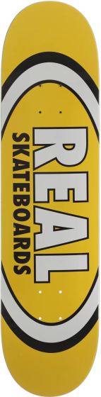 Real Skateboards Classic Oval Yellow deck 8.06&quot;