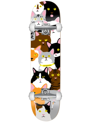 Enjoi Cat Collage Youth First Push Complete Skateboard...