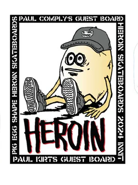 Heroin Skateboards Pauls Egg Sticker