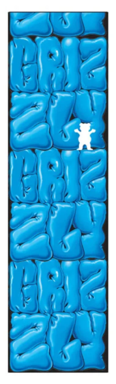 Grizzly Griptape Inflatable Blue 9" x 33"