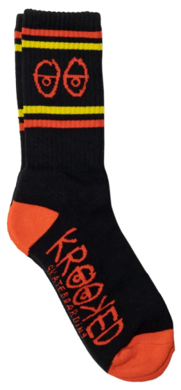 Krooked Skateboards Eyes Socks Black/Red