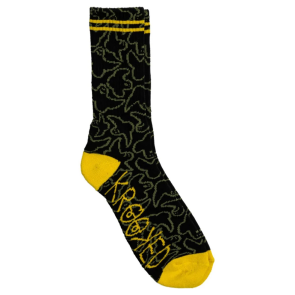 Krooked Skateboards Multi Birds Socks Black/Olive