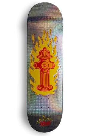 Über Skateboards Holographic On Fire deck 8.5"