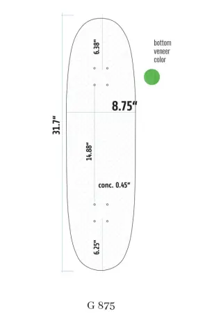 Über Skateboards Big Logo Gemstone Egg deck 8.75"