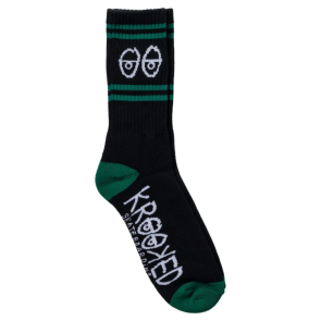 Krooked Skateboards Eyes Socks Black/Green