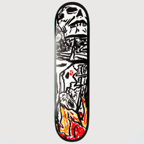 Poetic Collective Burning Skull Frame deck 8.125"