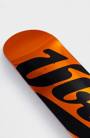 Über Skateboards Big Logo Metallic Orange deck...