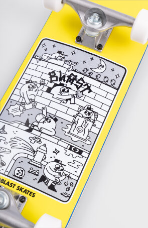 Blast Skates Colour Me In Complete Skateboard 7.75"