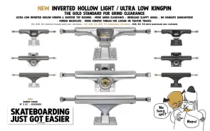 Slappy Trucks ST1 Inverted Hollow Lights/Ultra Low Kingpin truck 8.25" matte black