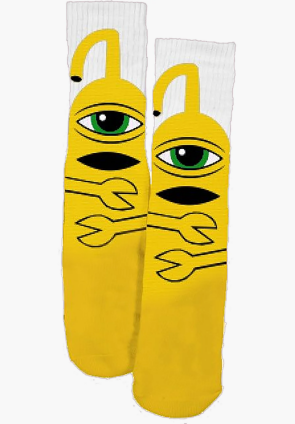 Toy Machine Sect Hug Yellow Socks