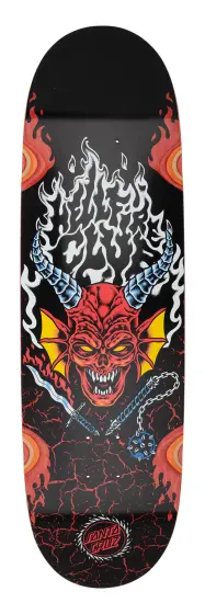 Santa Cruz Stranger Things Hellfire Club Flames deck 9"