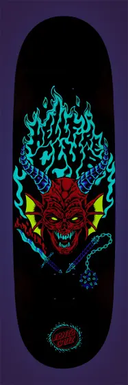 Santa Cruz Stranger Things Hellfire Club Flames deck 9"
