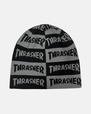 Thrasher Mag Checkered Skully Beanie