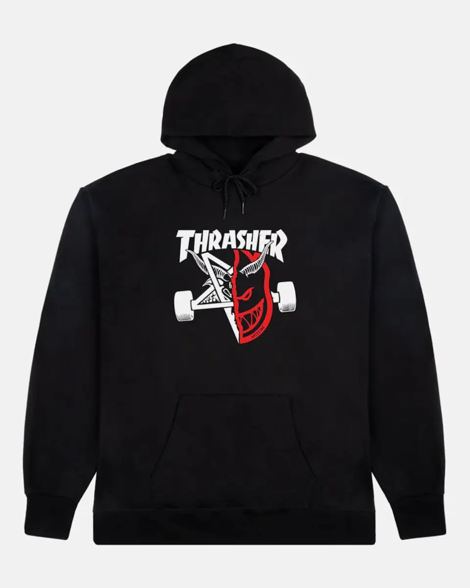 Thrasher X Spitfire - THRASH & BURN Hoodie black