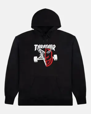 Thrasher X Spitfire - THRASH & BURN Hoodie black XXLarge