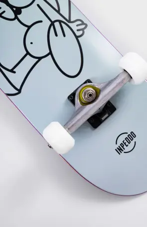 Inpeddo Skateboards Booze Cat Grey Mid Size Complete...