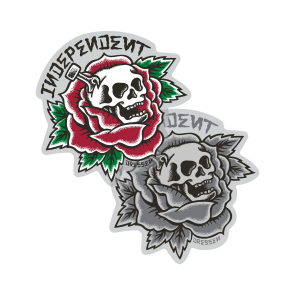 Independent Truck Co. Dressen Skull Rose Sticker 4"